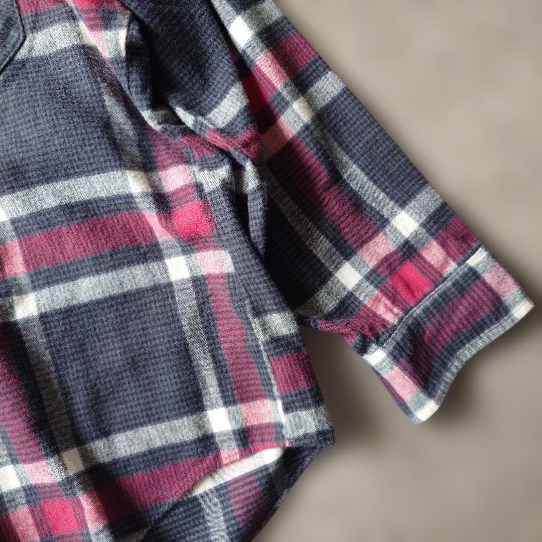80s sears  check flannel shirts L