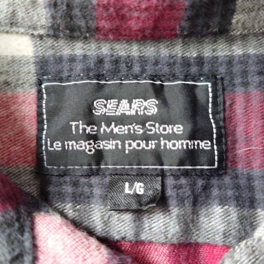 80s sears  check flannel shirts L