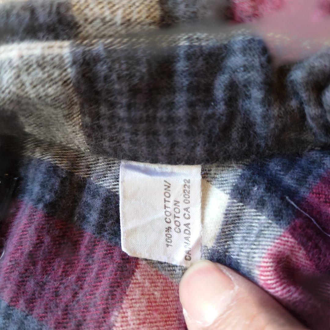 80s sears  check flannel shirts L