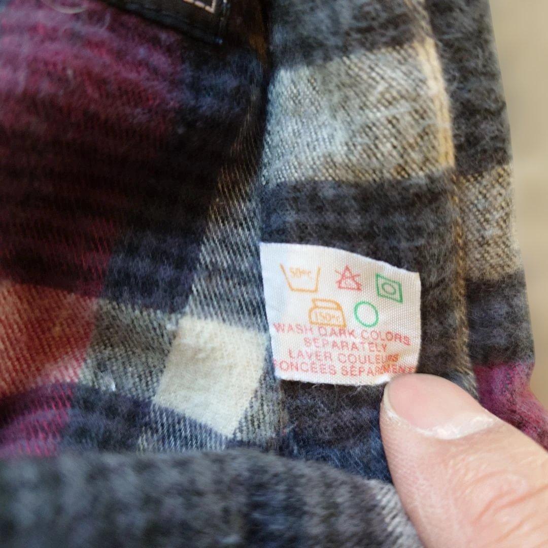 80s sears  check flannel shirts L