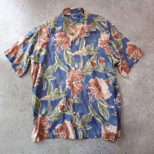 90s poloralphlauren vintage camp linen shirts