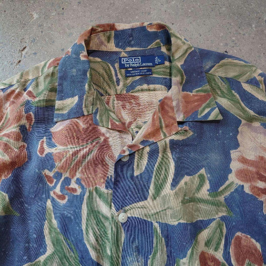 90s poloralphlauren vintage camp linen shirts