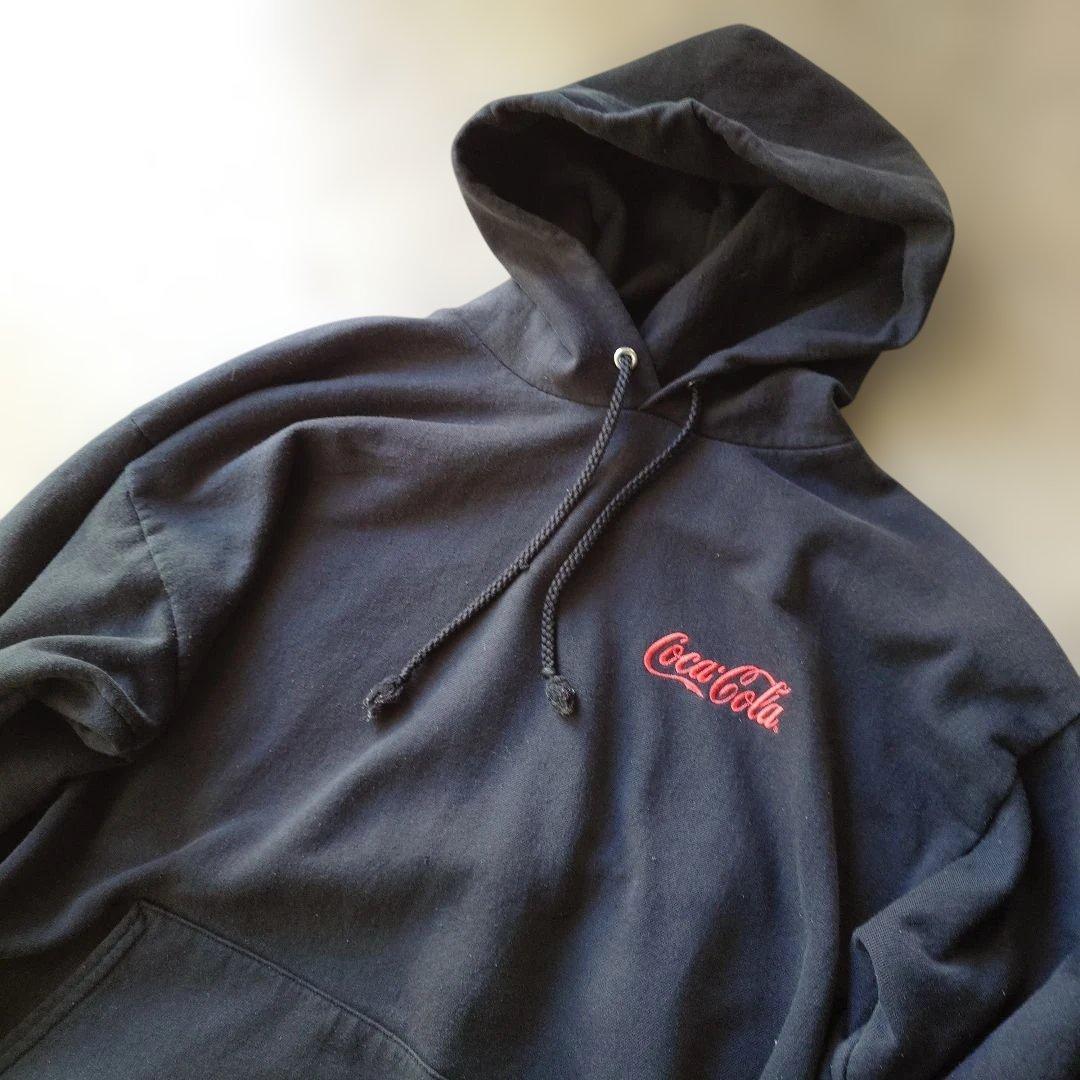 90s COCA COLA hoody sweat black L
