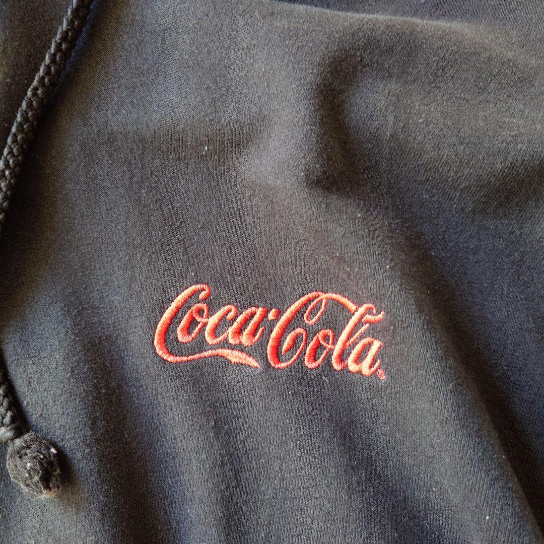 90s COCA COLA hoody sweat black L