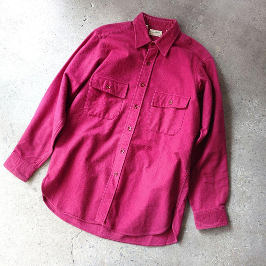 80's LLBEAN cotton shamore shirts 80年代　LLbeanエルエルビーン コットンシャモア　ネルシャツ　アメリカ製