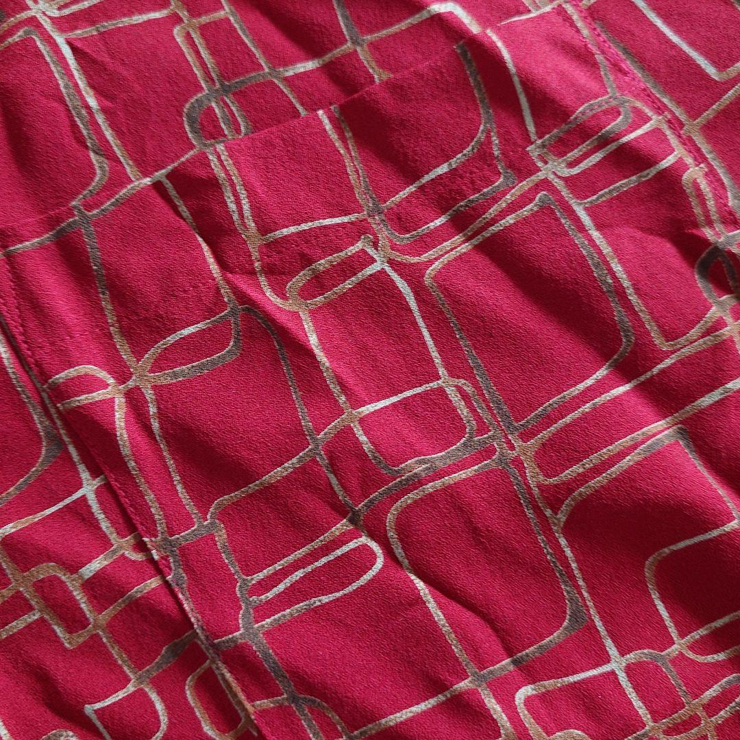 GOOUCH  Deadstock rayon ss shirts グーチ デッドストック レーヨン　半袖　柄シャツ　赤
