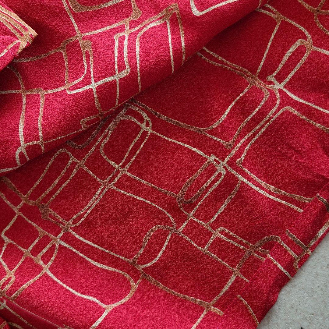 GOOUCH  Deadstock rayon ss shirts グーチ デッドストック レーヨン　半袖　柄シャツ　赤