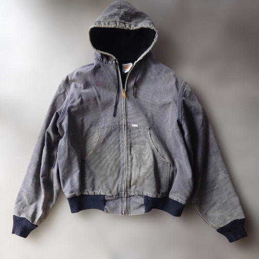 80s CARHARTT active zip up jacket black M