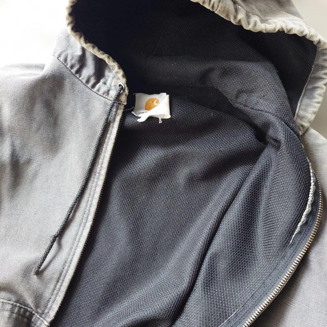 80s CARHARTT active zip up jacket black M