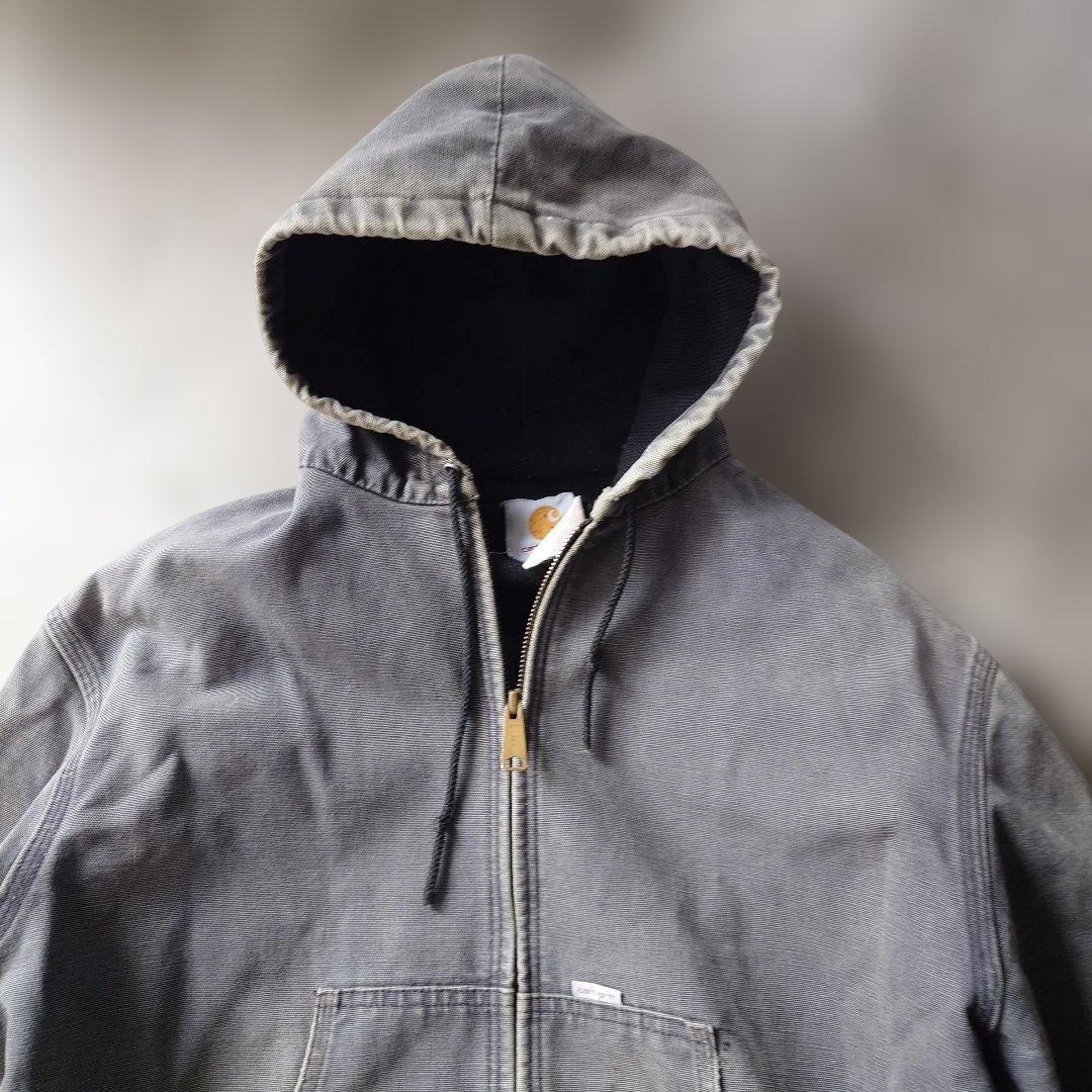 80s CARHARTT active zip up jacket black M