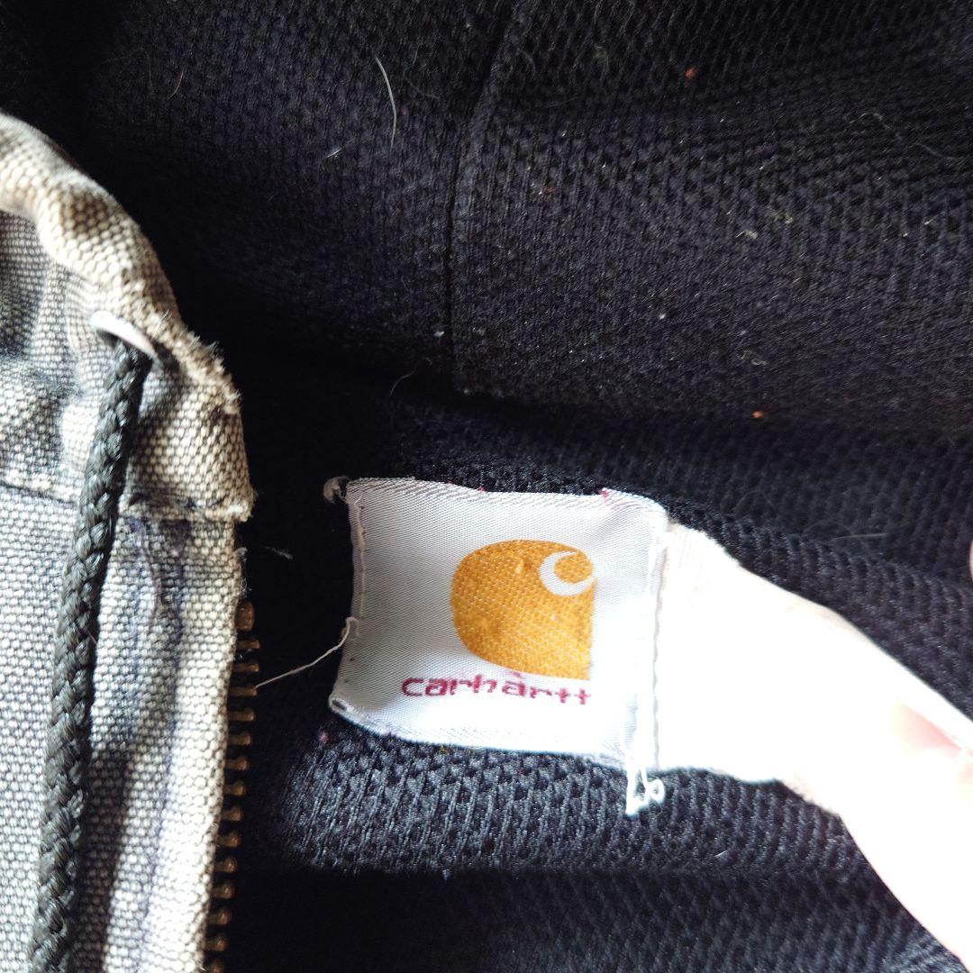 80s CARHARTT active zip up jacket black M