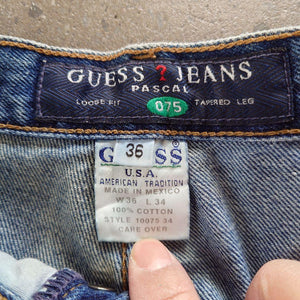 90's GUESS Baggy Jeans Made in USA W36 L34