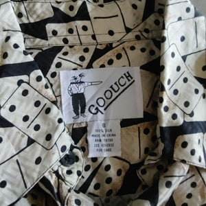 GOOUCH グーチ デッドストック シルクシャツ　サイコロ　柄シャツ