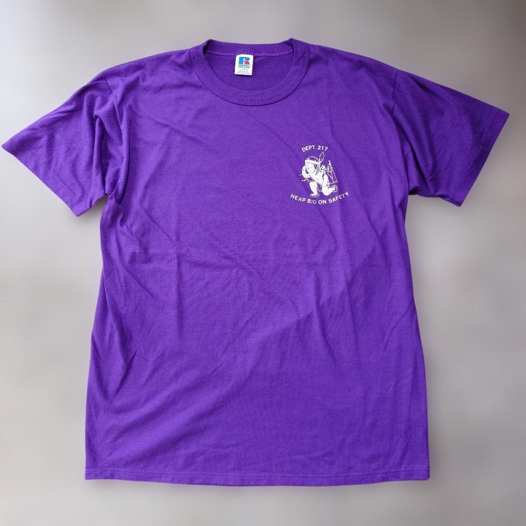 90s RUSSEL USA print T made in USA