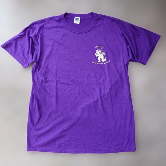 90s RUSSEL USA print T made in USA