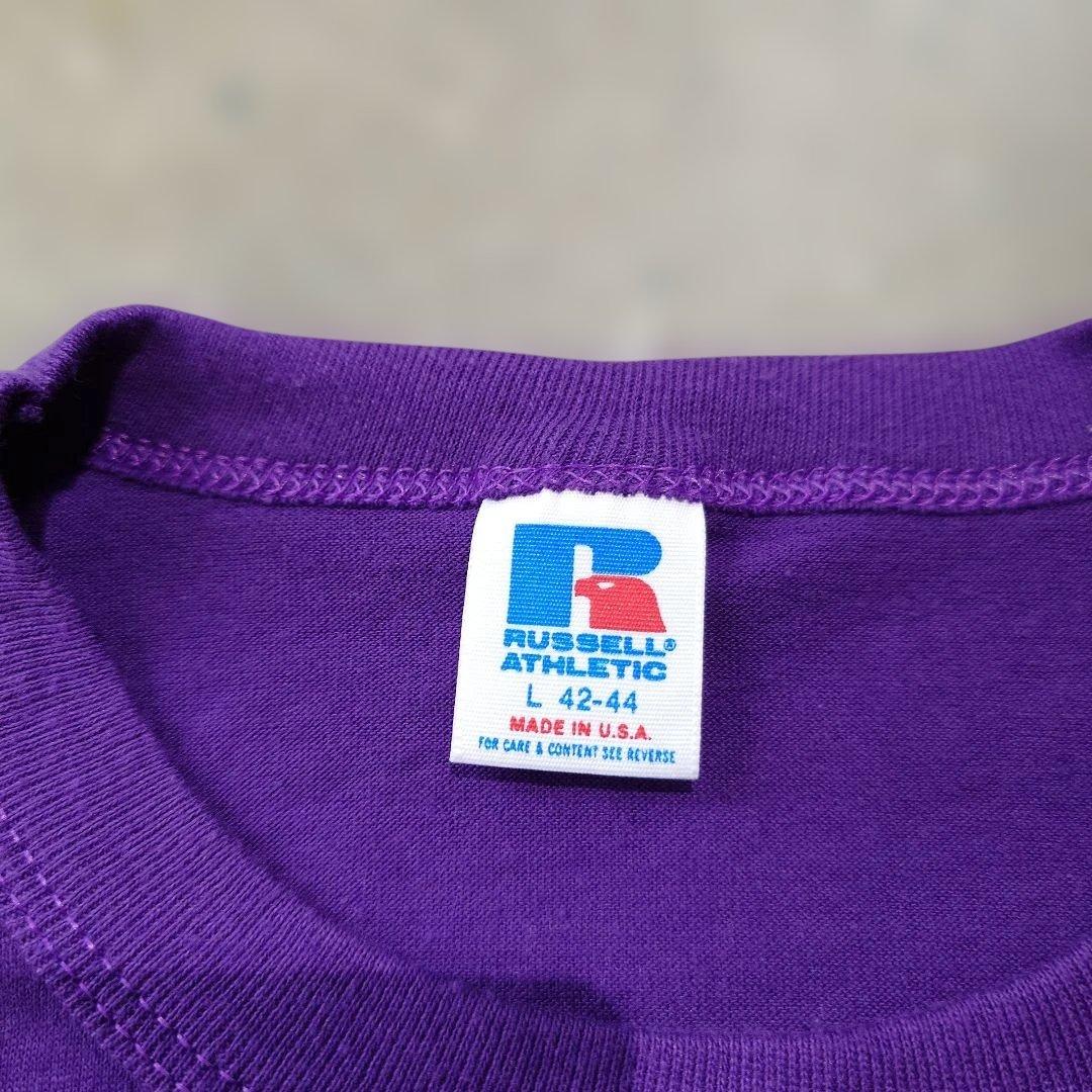 90s RUSSEL USA print T made in USA