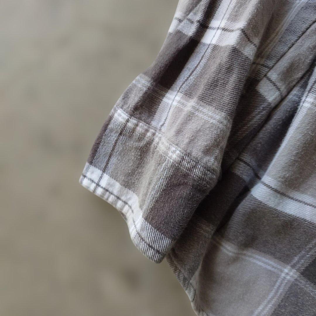 BIGMAC 90s block check shirts grey XL