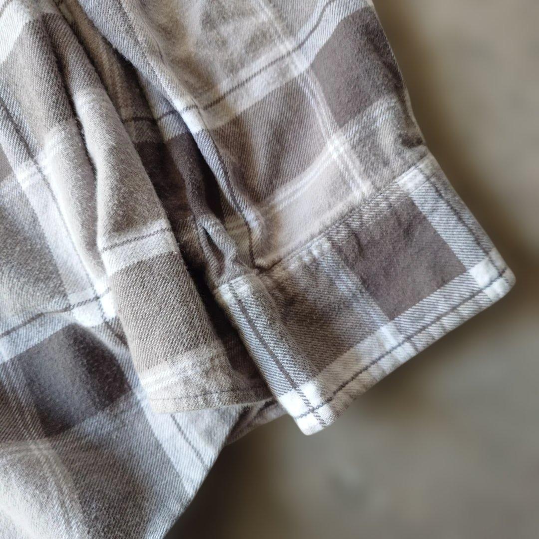 BIGMAC 90s block check shirts grey XL