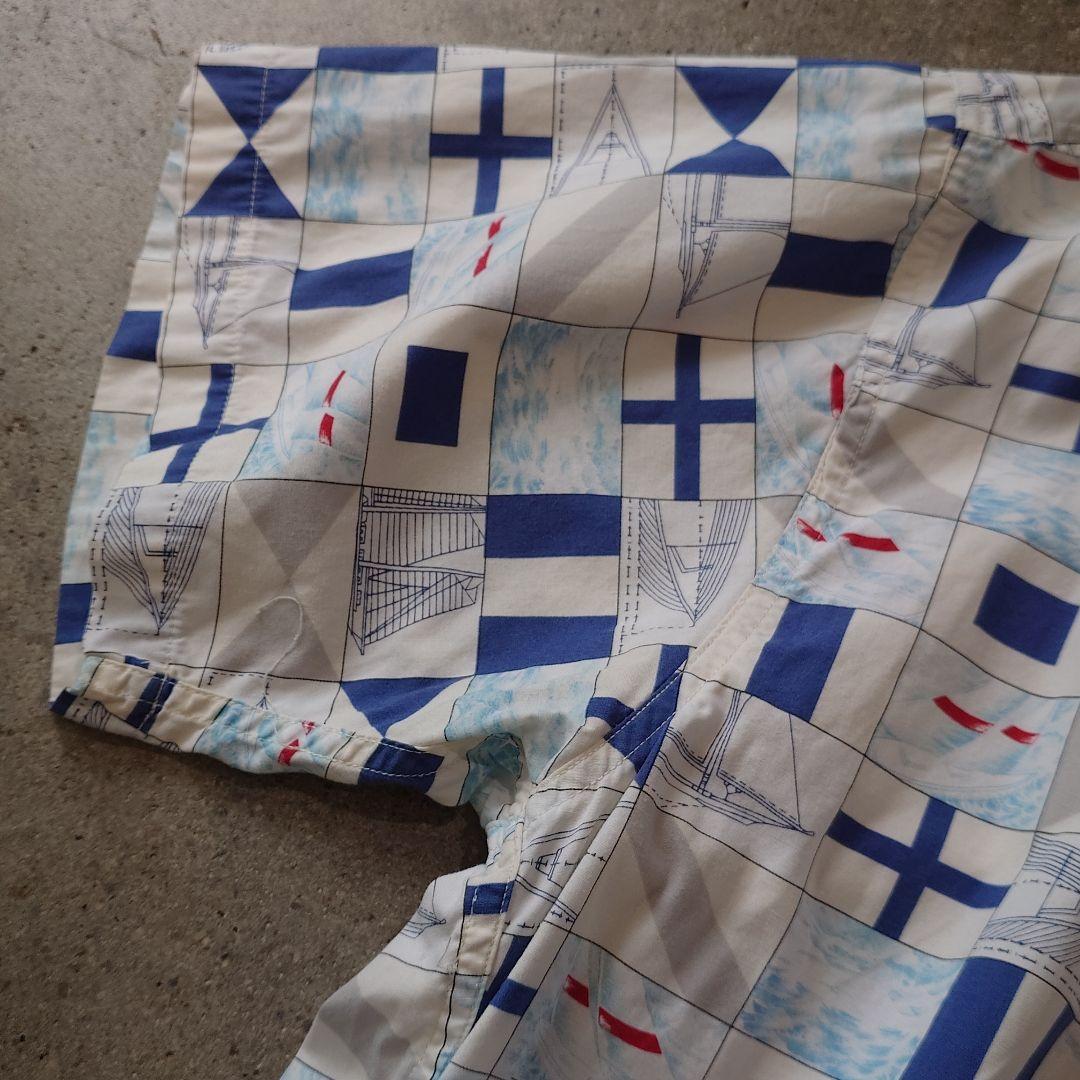 CHAPS ralphlauren BD sailer print shirts L