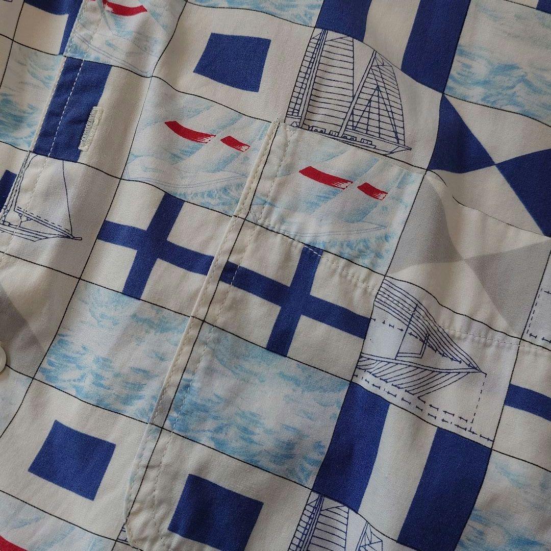 CHAPS ralphlauren BD sailer print shirts L