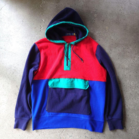 poloralphlauren multi color pullover sweat L