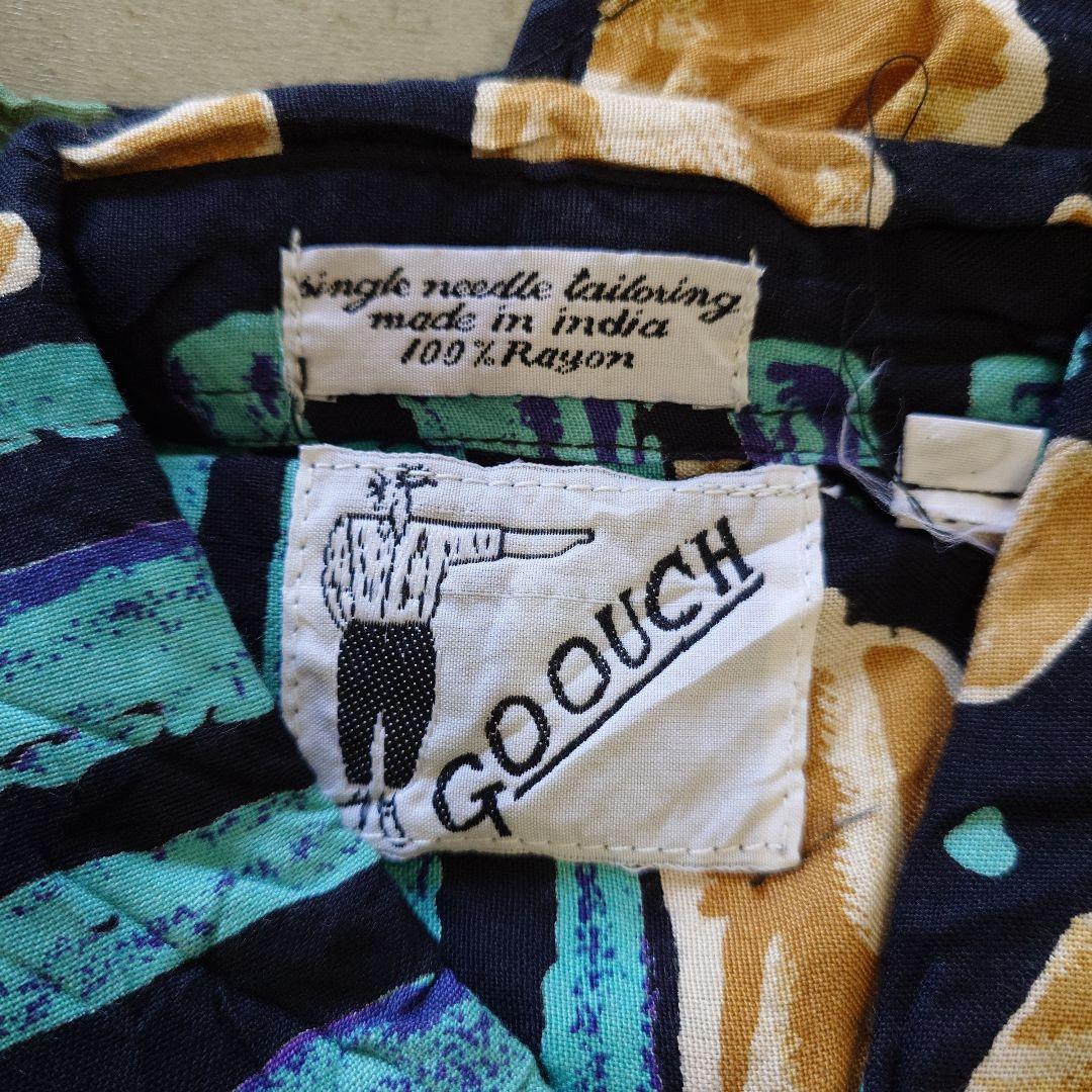 GOOUCH deadstock silk shirts グーチ デッドストック レーヨンシャツ　柄シャツ　リザード