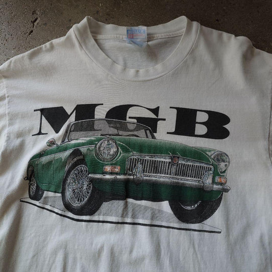 90s MGB car print tee  L