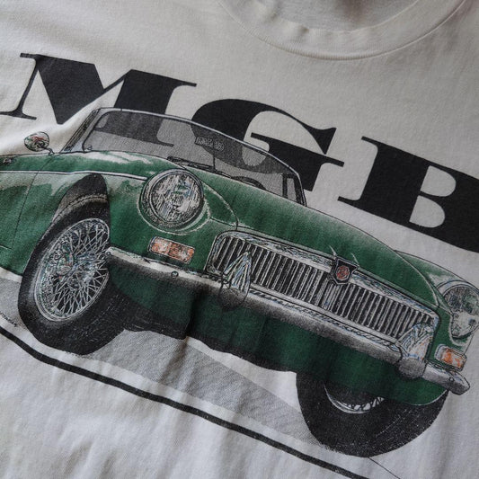 90s MGB car print tee  L