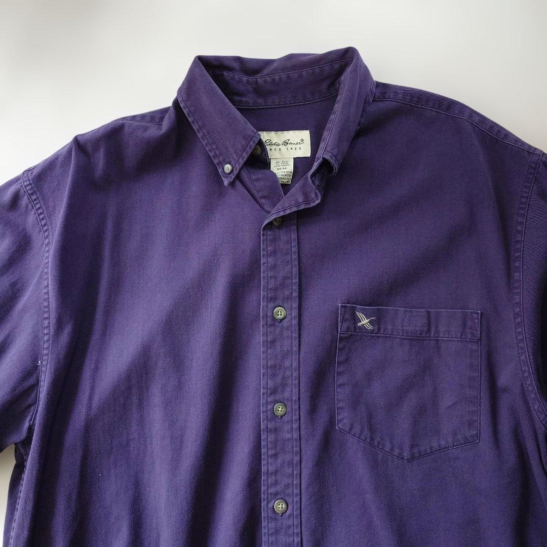EDDIEBAUER 90s BD shirts M NAVY