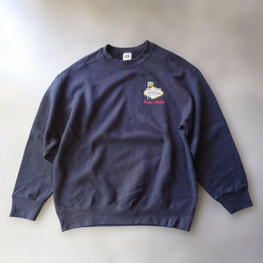 90s sweat LASVEGAS embroy  L