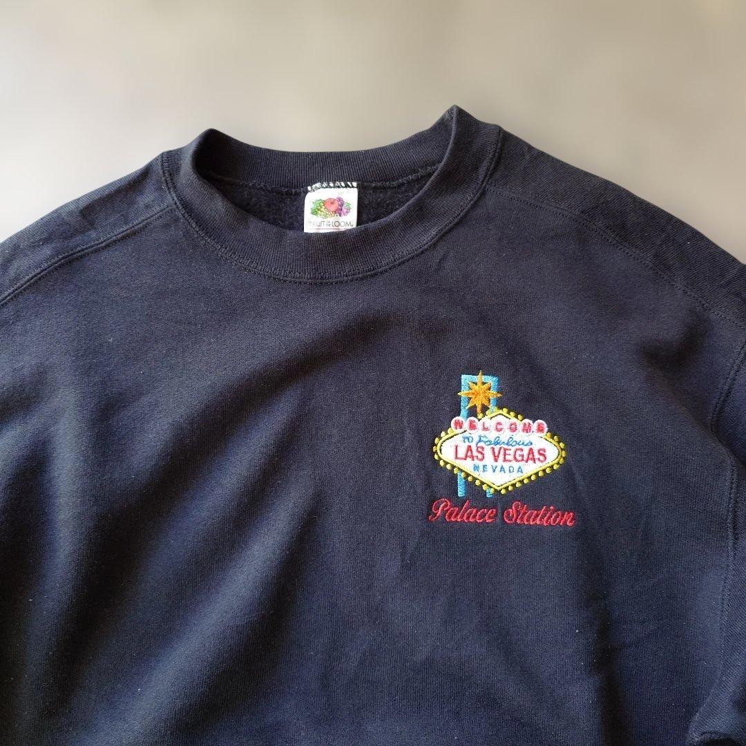 90s sweat LASVEGAS embroy  L
