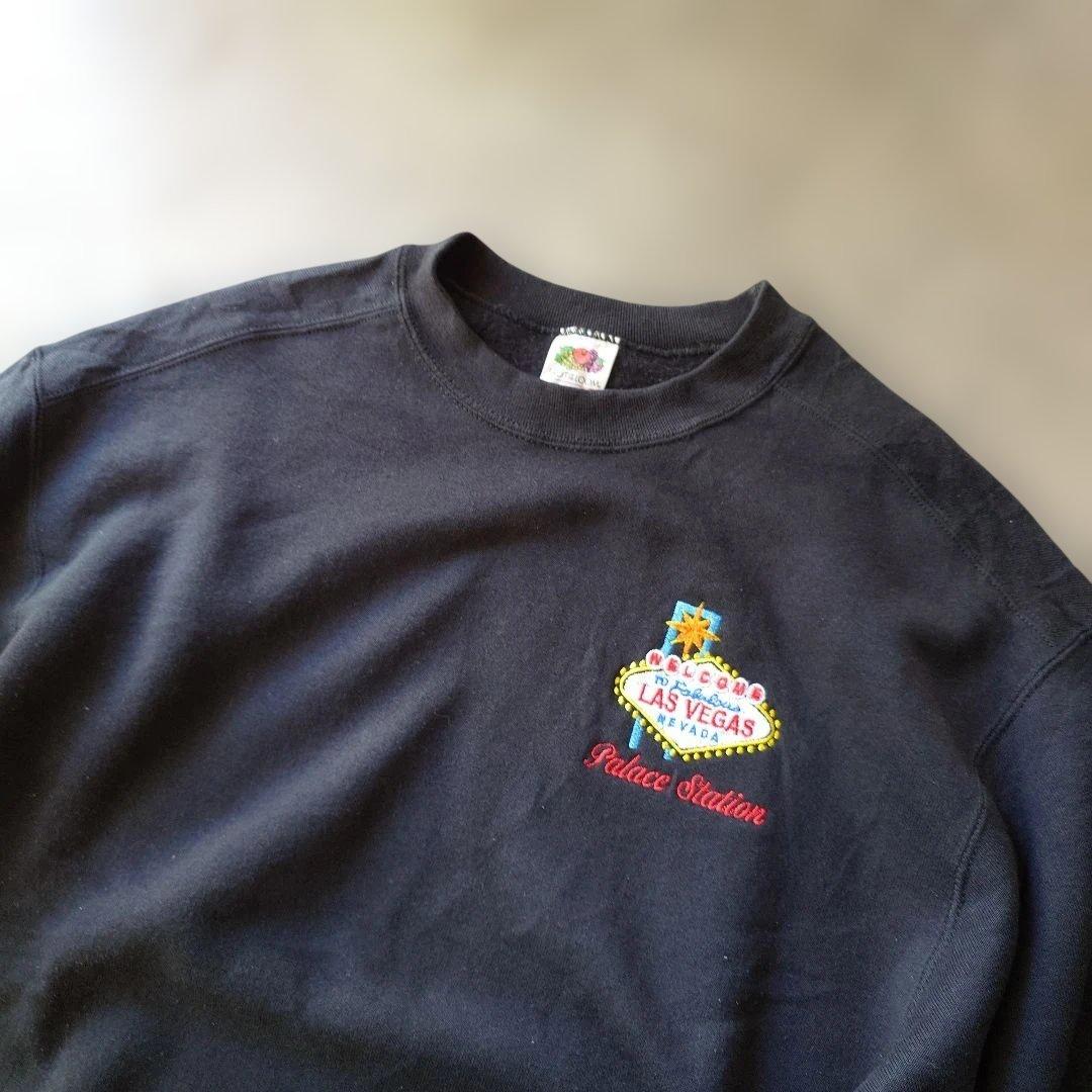 90s sweat LASVEGAS embroy  L