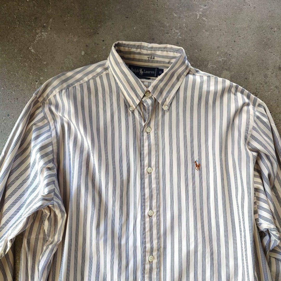 POLO RALPHLAUREN　ポロラルフローレン　ストライプシャツ　XL