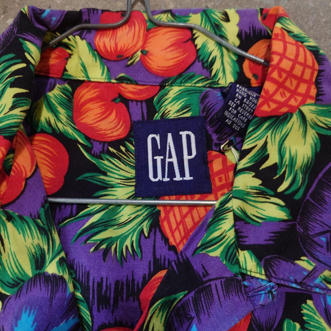 90s OLD GAP rayon aloha shirts L