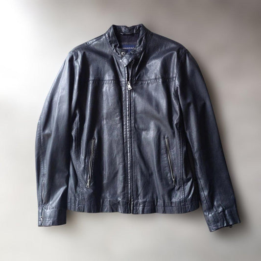 90s BANANAREPUBLIC goat leather single riders M
