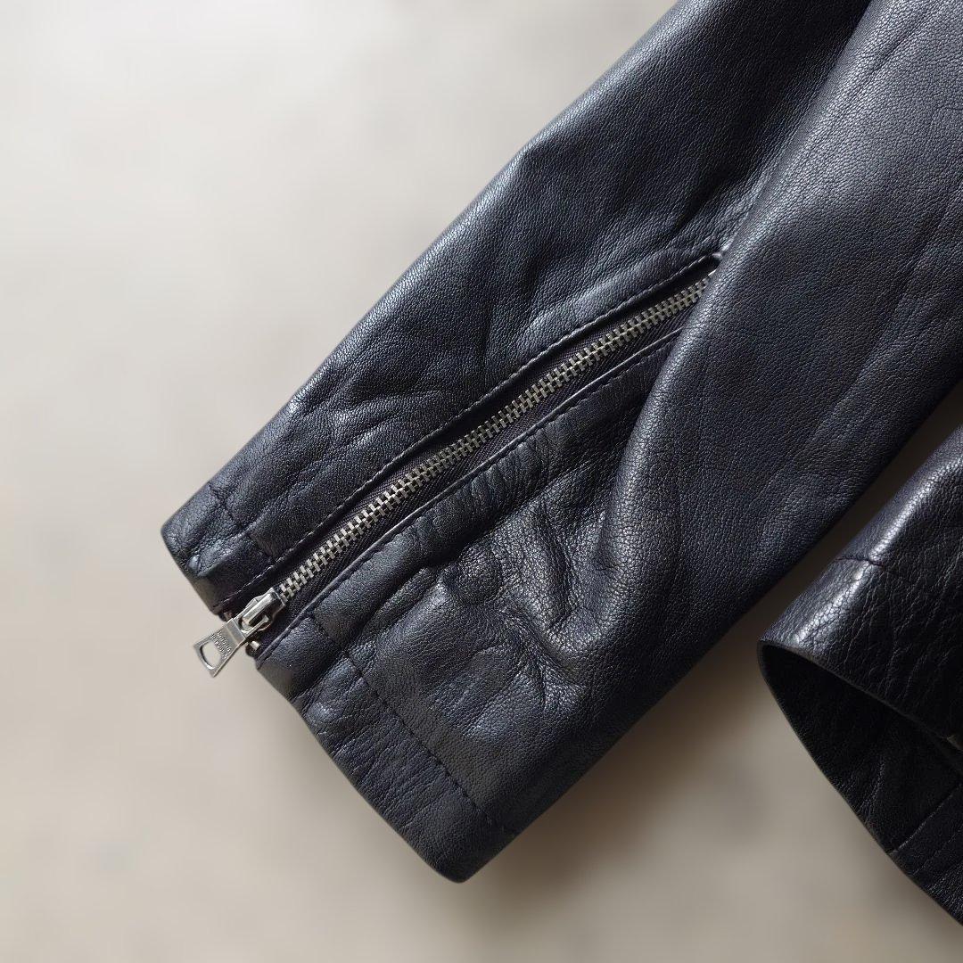 90s BANANAREPUBLIC goat leather single riders M