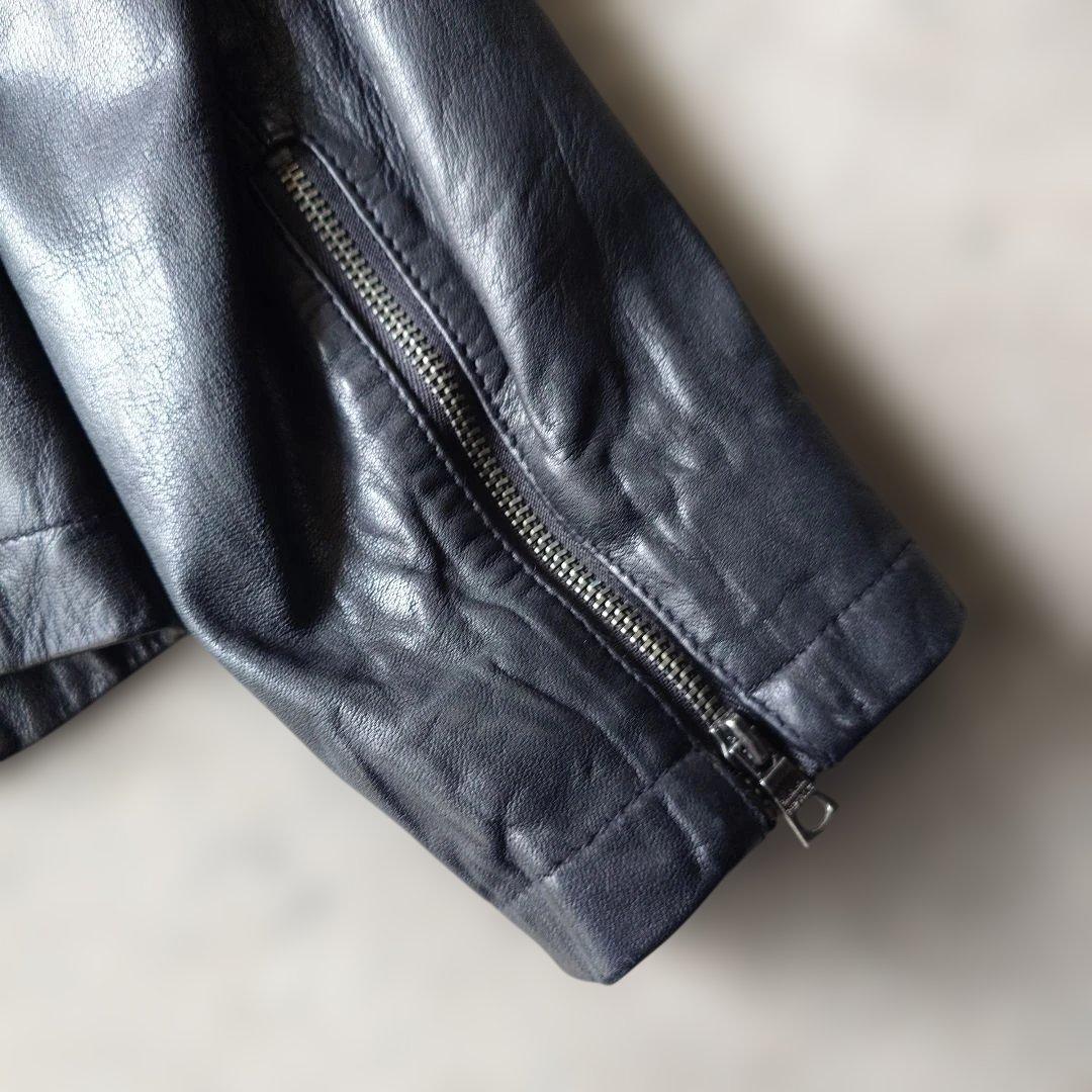 90s BANANAREPUBLIC goat leather single riders M