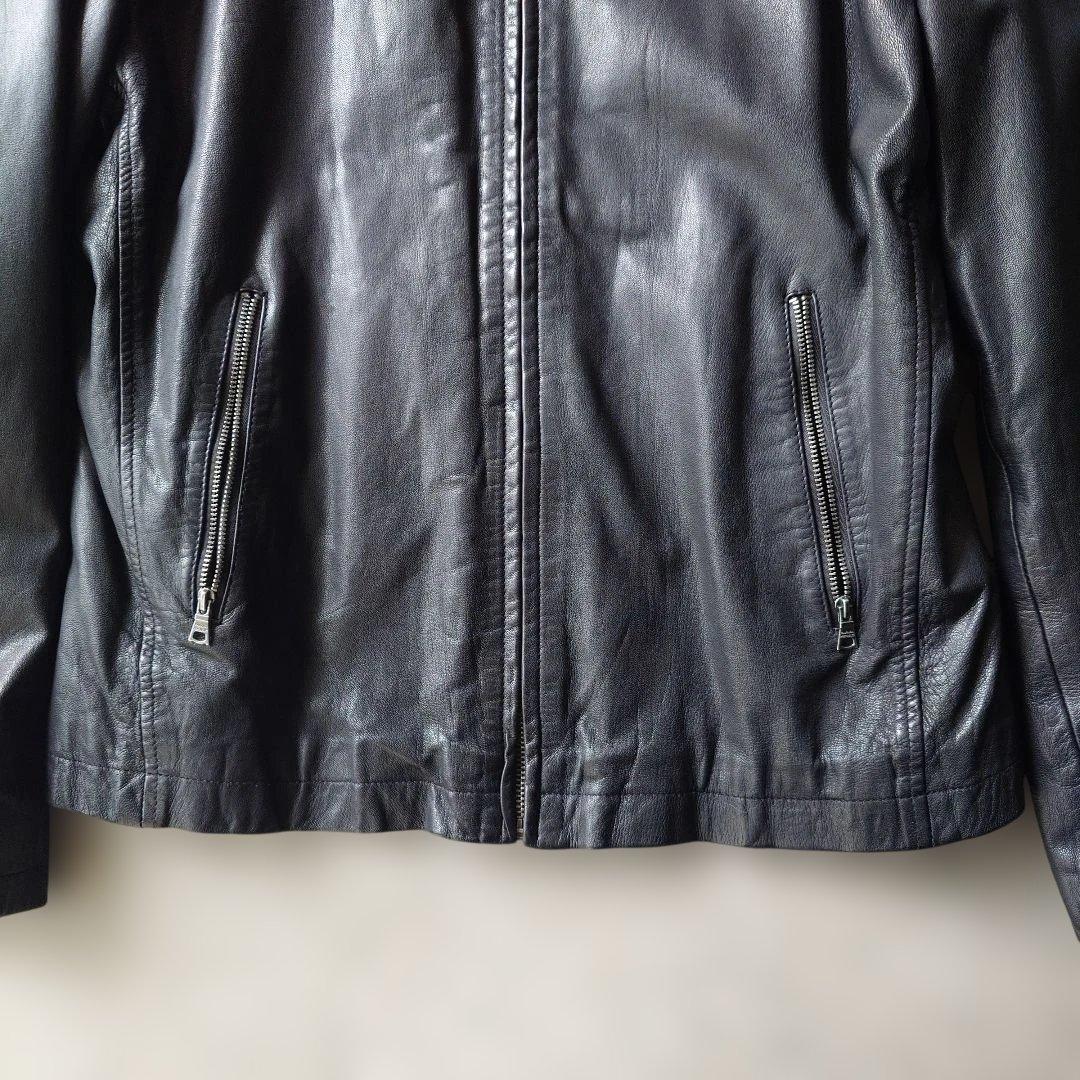 90s BANANAREPUBLIC goat leather single riders M