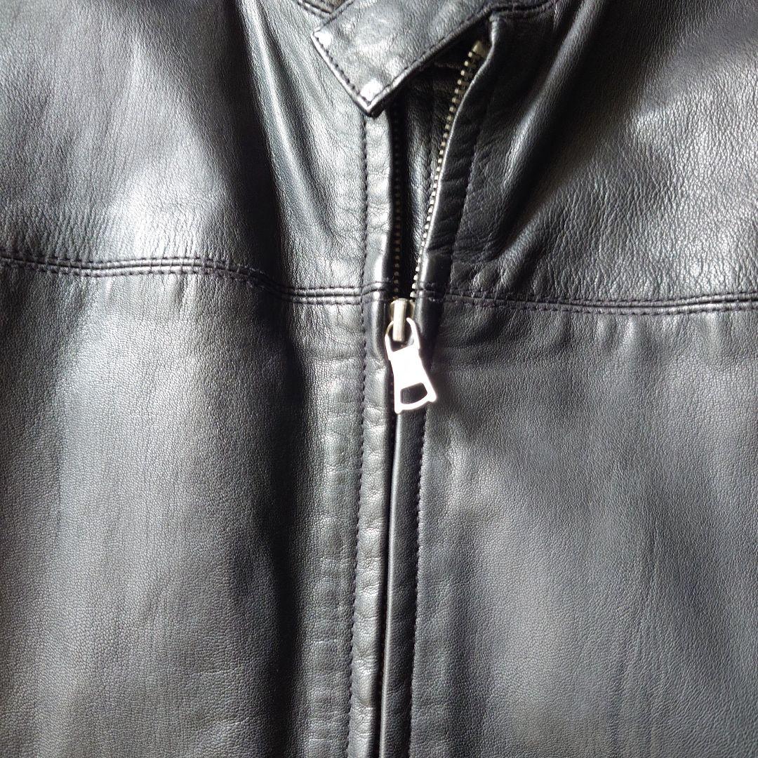 90s BANANAREPUBLIC goat leather single riders M