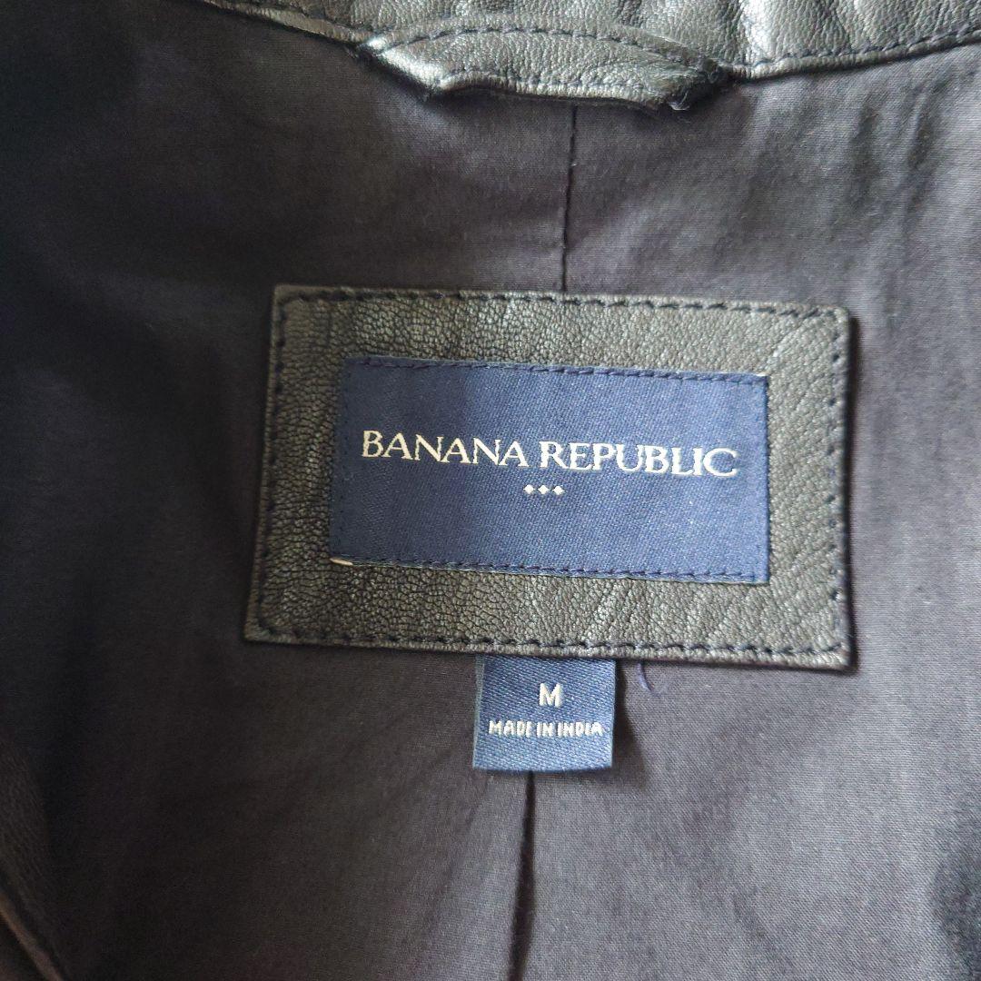 90s BANANAREPUBLIC goat leather single riders M