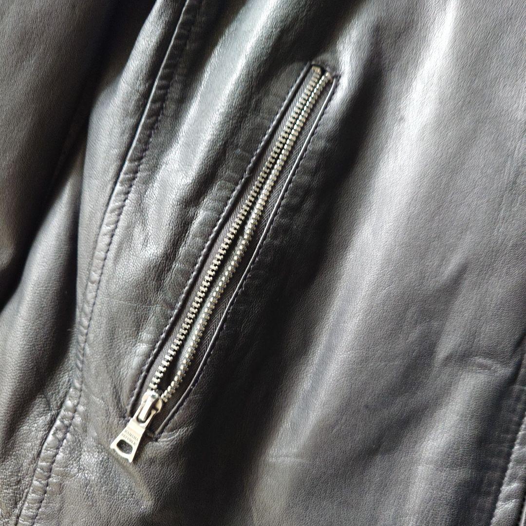 90s BANANAREPUBLIC goat leather single riders M