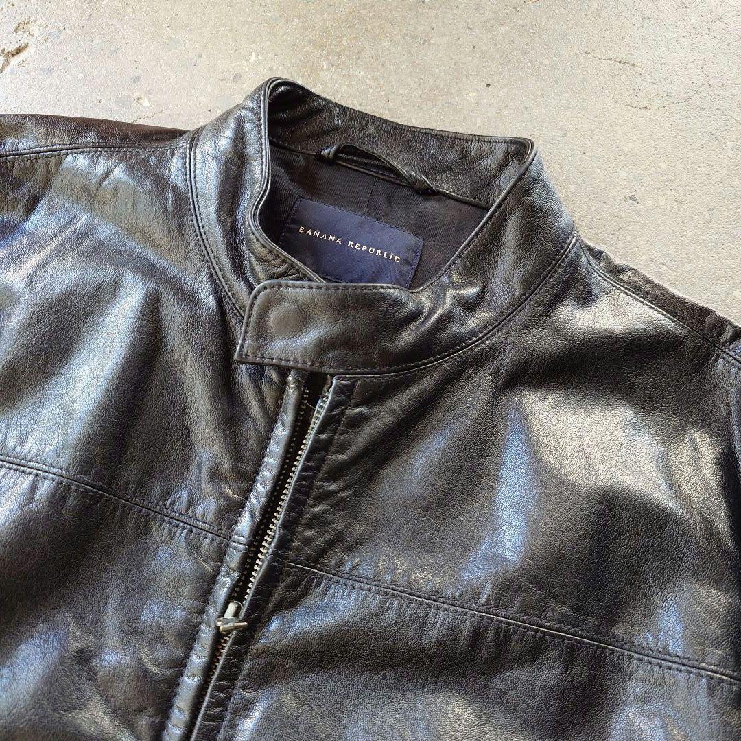 Bananarepublic leather single riders xl バナナ・リパブリック　バッファロー　レザージャケット　シングルライダース　XL