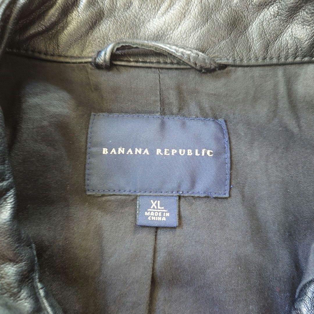 Bananarepublic leather single riders xl バナナ・リパブリック　バッファロー　レザージャケット　シングルライダース　XL
