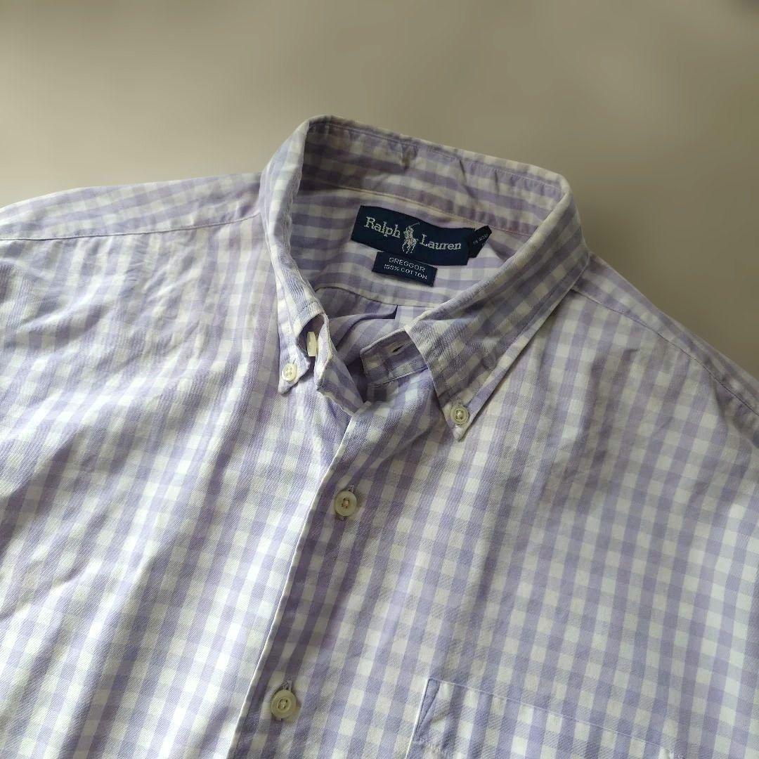 poloralphalauren 90s GREGGOR chech box shirts M