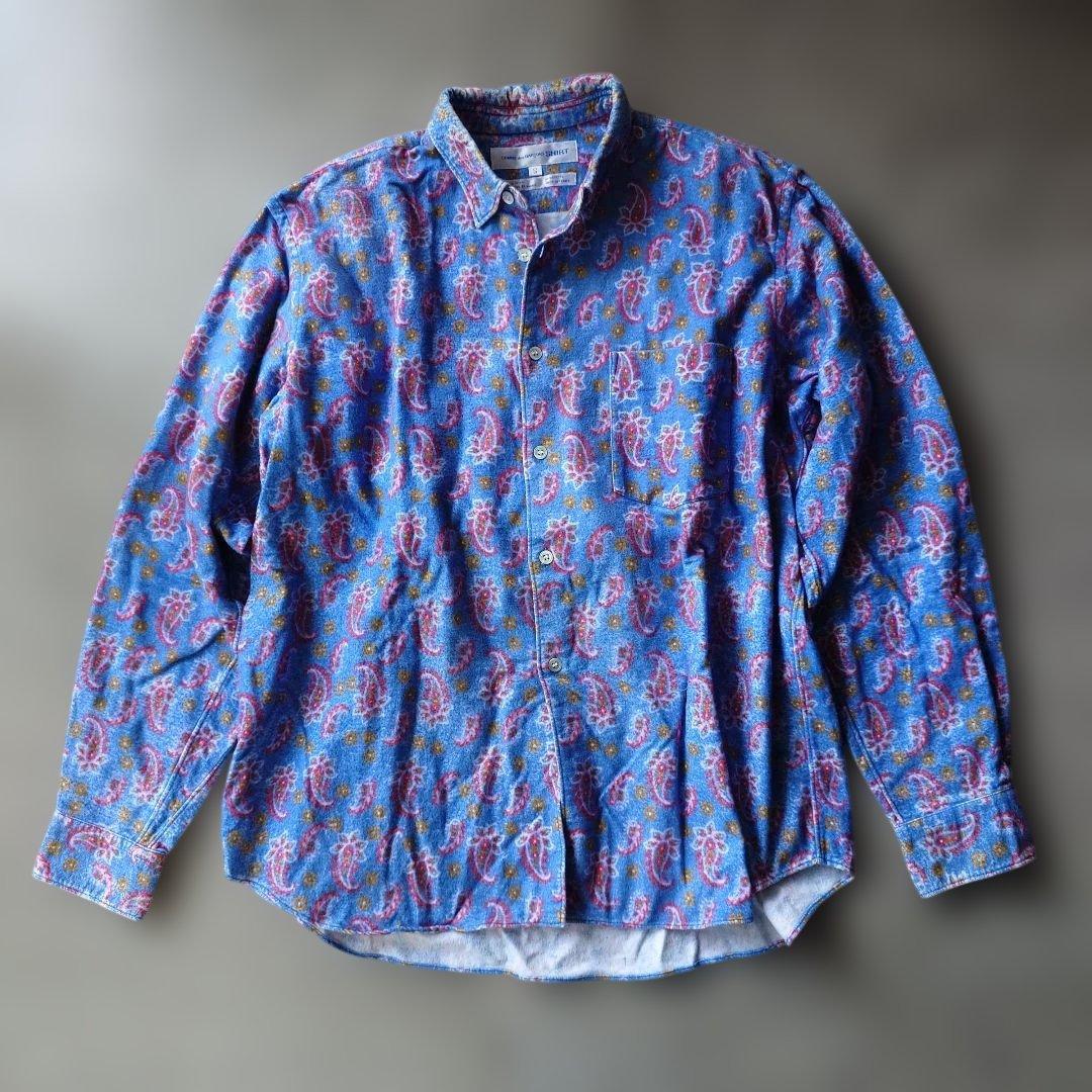 Comme des garson S.A made in FRANCE print nel shirts S