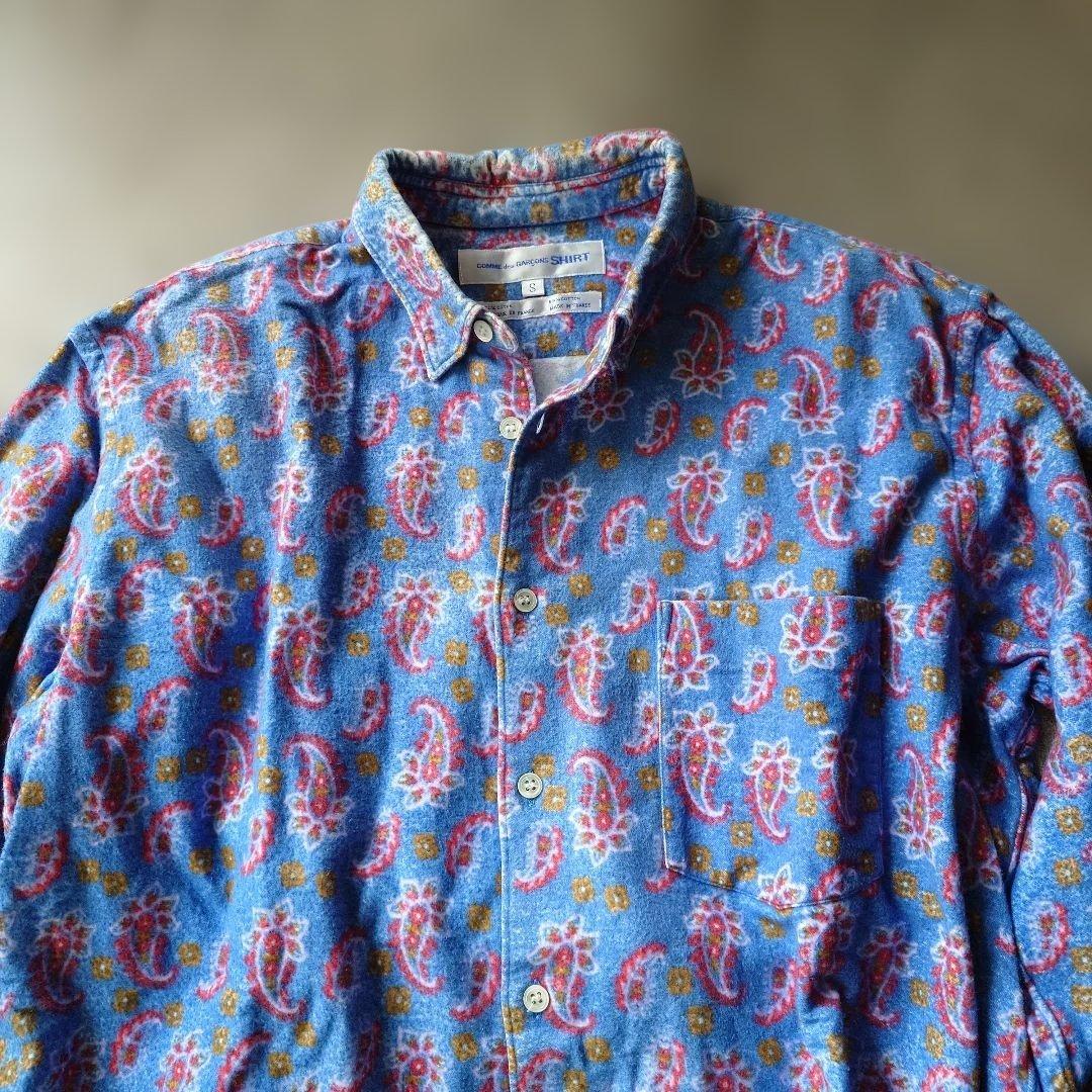 Comme des garson S.A made in FRANCE print nel shirts S