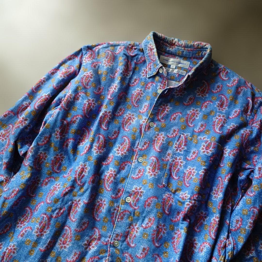 Comme des garson S.A made in FRANCE print nel shirts S