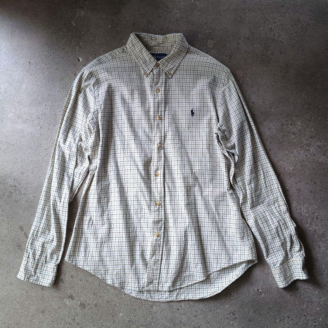 Poloralphlauren check shirts  customfit L ポロラルフローレン　ボタンダウンチエックシャツ　L カスタムフィット　L
