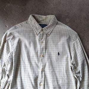 Poloralphlauren check shirts  customfit L ポロラルフローレン　ボタンダウンチエックシャツ　L カスタムフィット　L