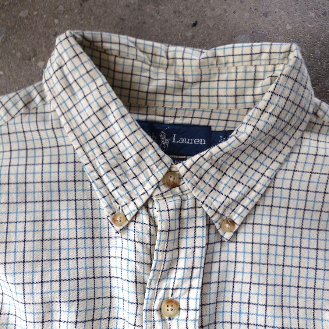 Poloralphlauren check shirts  customfit L ポロラルフローレン　ボタンダウンチエックシャツ　L カスタムフィット　L